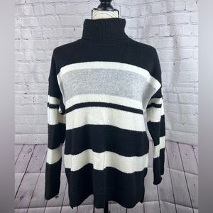 Talbots petite black turtleneck sweater.